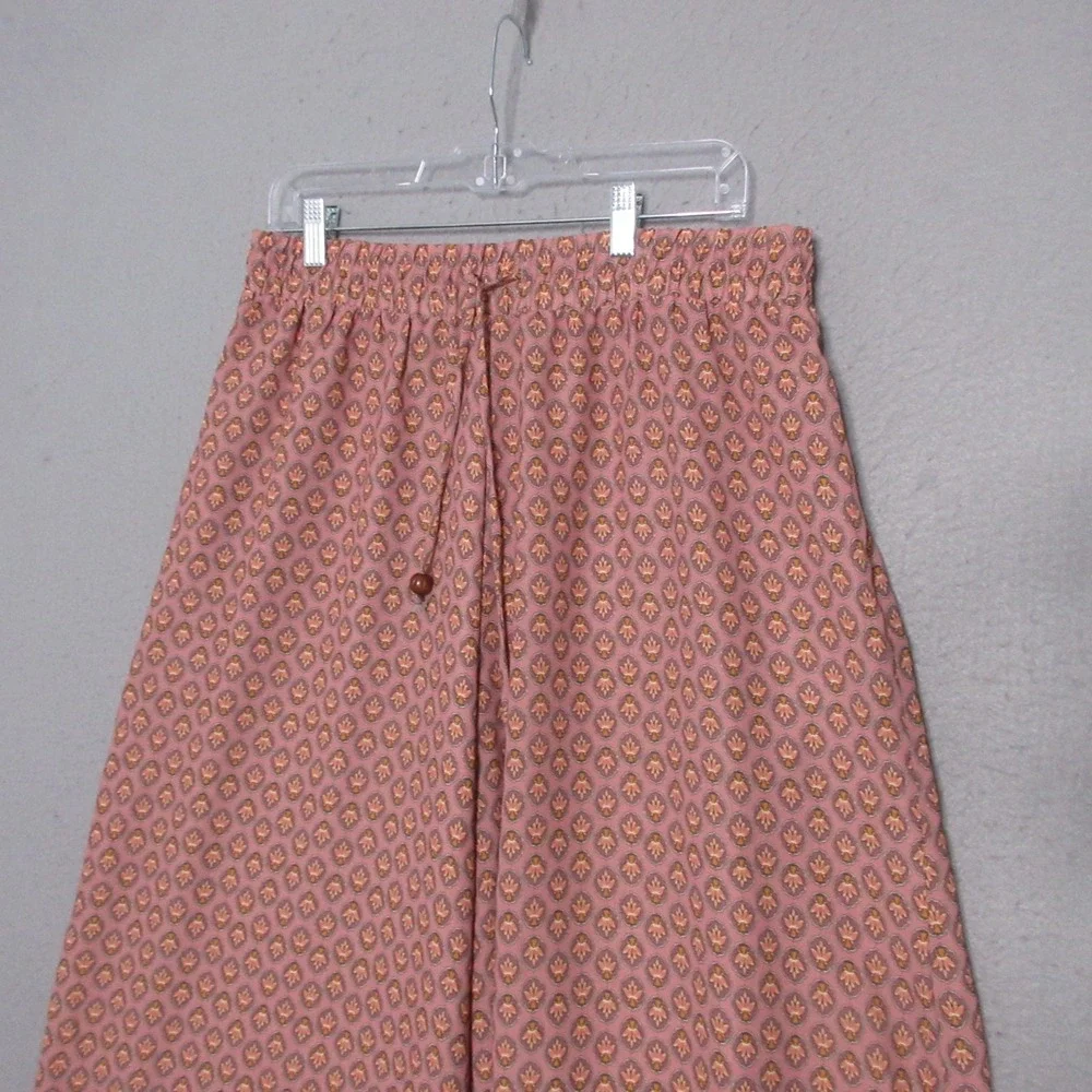 Three Bird Nest Pink and Brown Wide Leg Pants - Picture 3 of 14